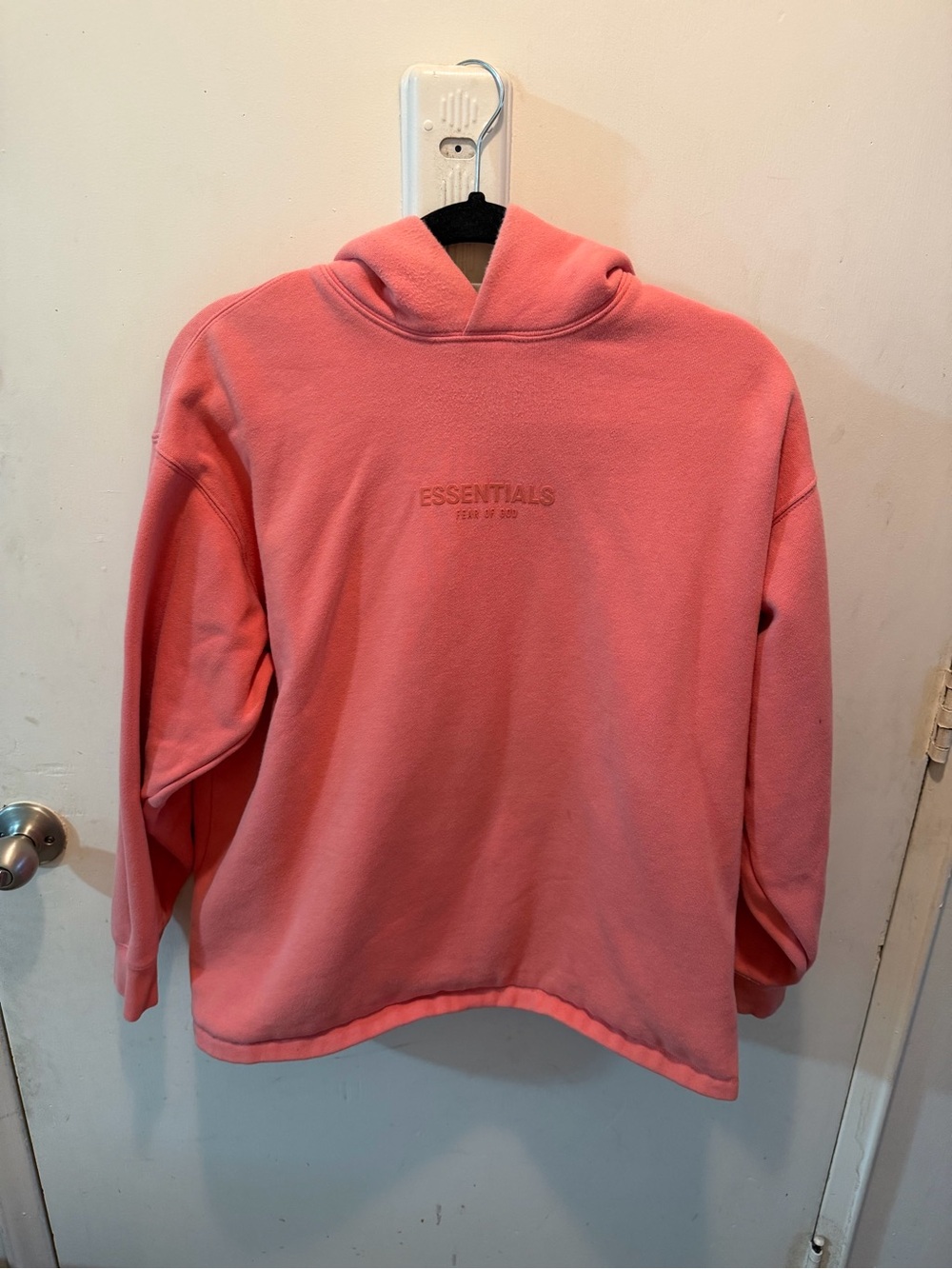 Essentials Pink Coral Pullover Hoodie XXS